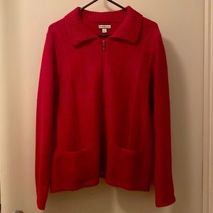 Croft & Barrow zippered wool cardigan. ❤️